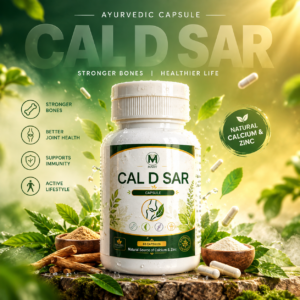 CAL D SAR Capsules | Natural Source of Calcium & Zinc | Herbal Wellness Supplement | Calcium & Mineral Support | 30 Capsules
