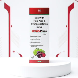 HEMO-PLUSS Iron Syrup with Folic Acid & Vitamin B12 (Cyanocobalamin)