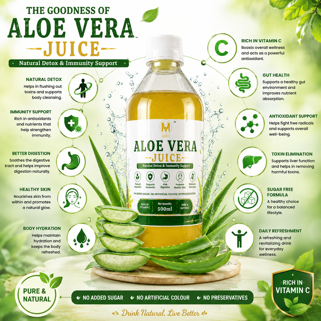 Aloe Vera Juice 500 ML - Image 2