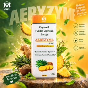 AERYZYME Digestive Enzyme Syrup 200ml | Pepsin & Fungal Diastase